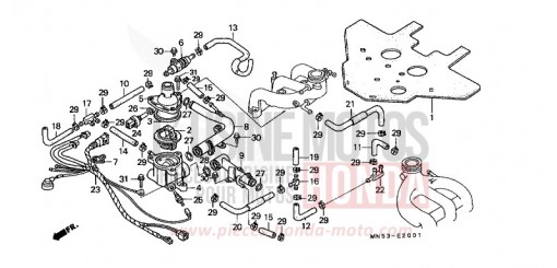 WATER PIPE/THERMOSTAT (GL1500L/AM/SEM) GL1500L de 1990